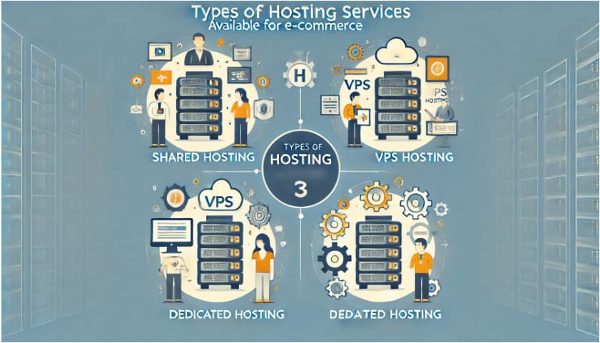 Types of hosting services available for E-commerce